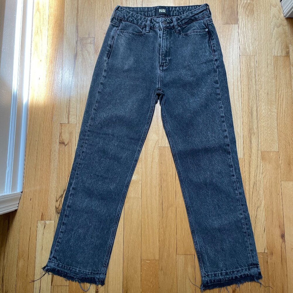 PAIGE Women's Sarah Straight Ankle Jeans with Undone Hem size 25